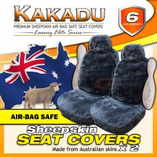 KAKADU Luxury Elite AIR-BAG SAFE Sheepskin Seat Covers 6 Year Warranty x 1 pair
